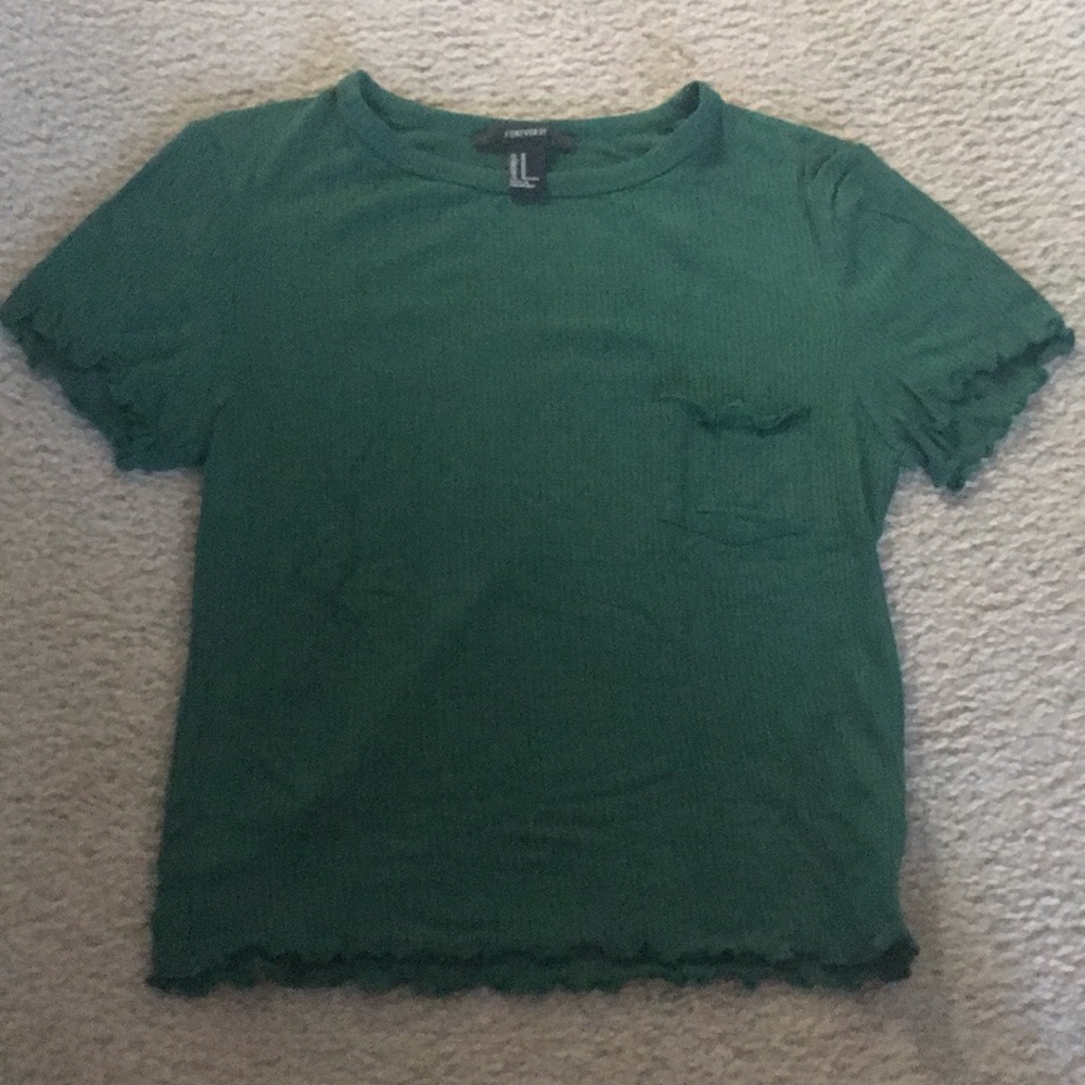 Forever21 green cropped top